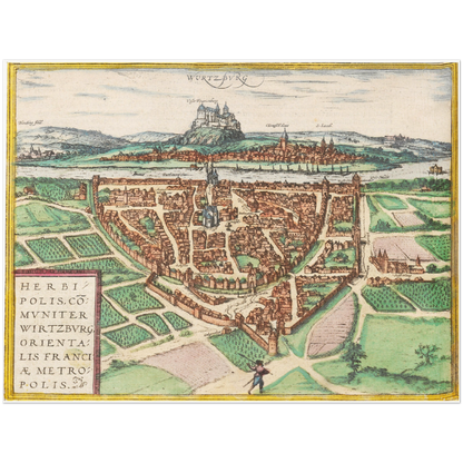 Historical city map  Test product horizontal 3 sizes