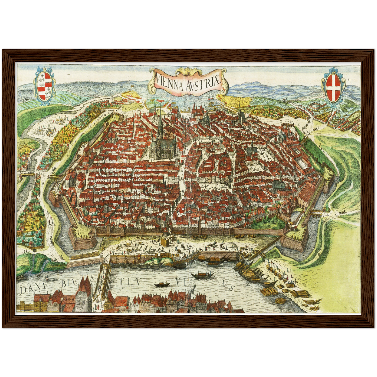 Historical city map  Test product horizontal 3 sizes