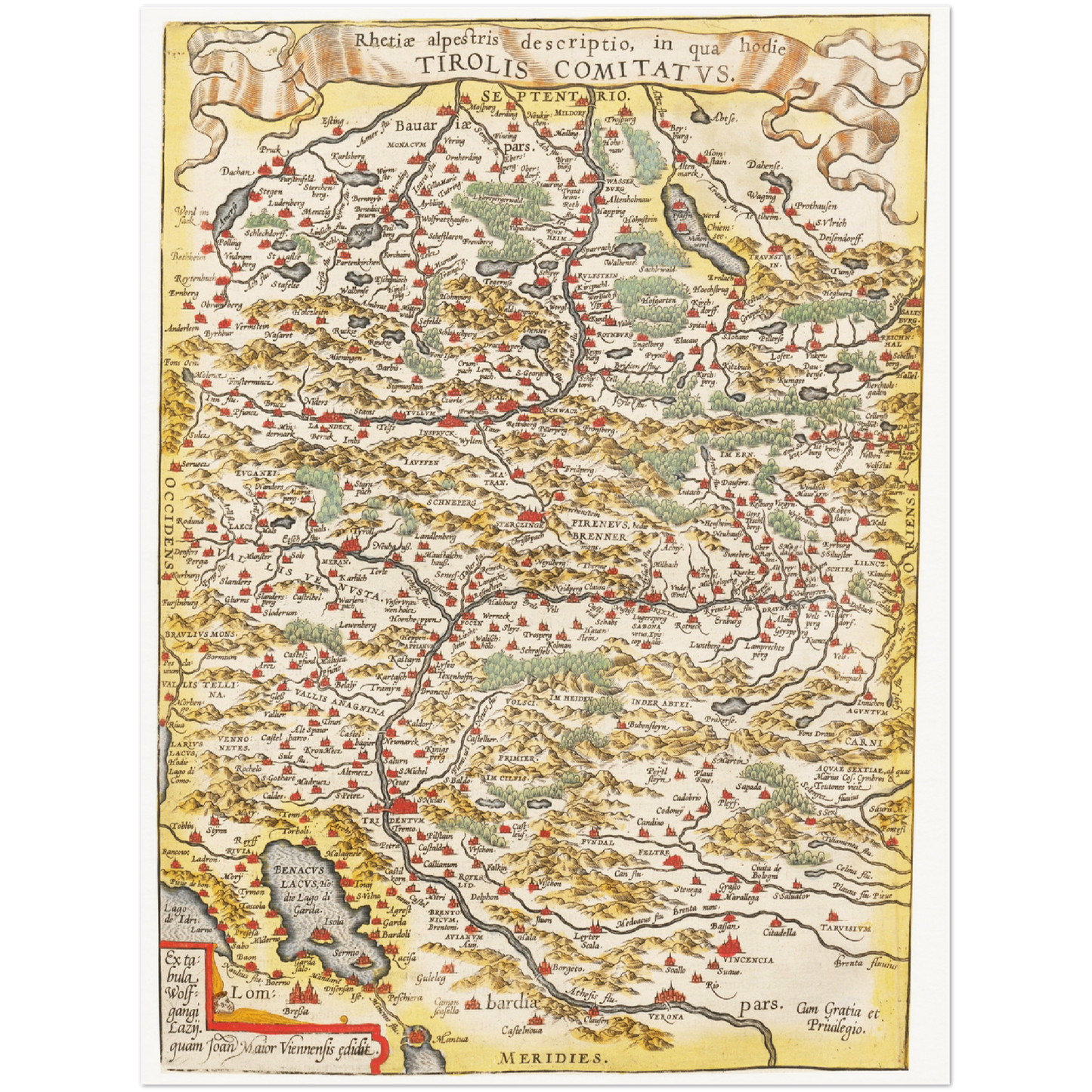 Historical city map  Test product horizontal 3 sizes