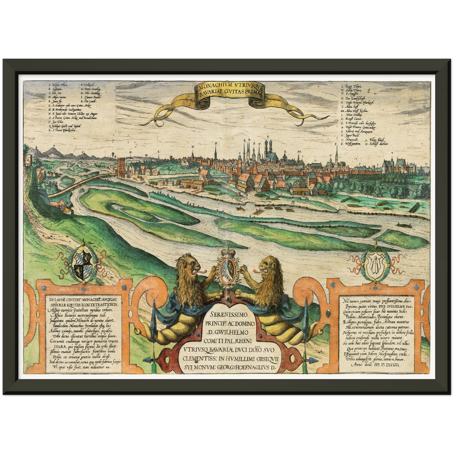Historical city map  Test product horizontal 3 sizes