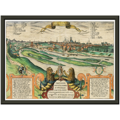 Historical city map  Test product horizontal 3 sizes