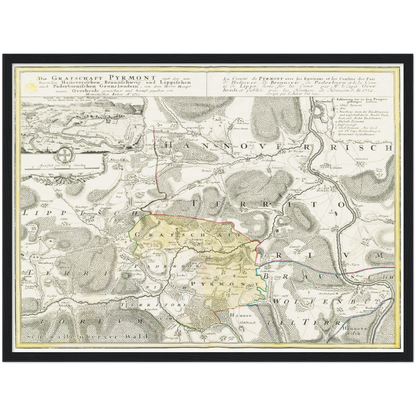Historical city map  Test product horizontal 3 sizes