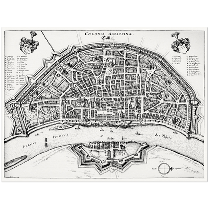 Historical city map  Test product horizontal 3 sizes