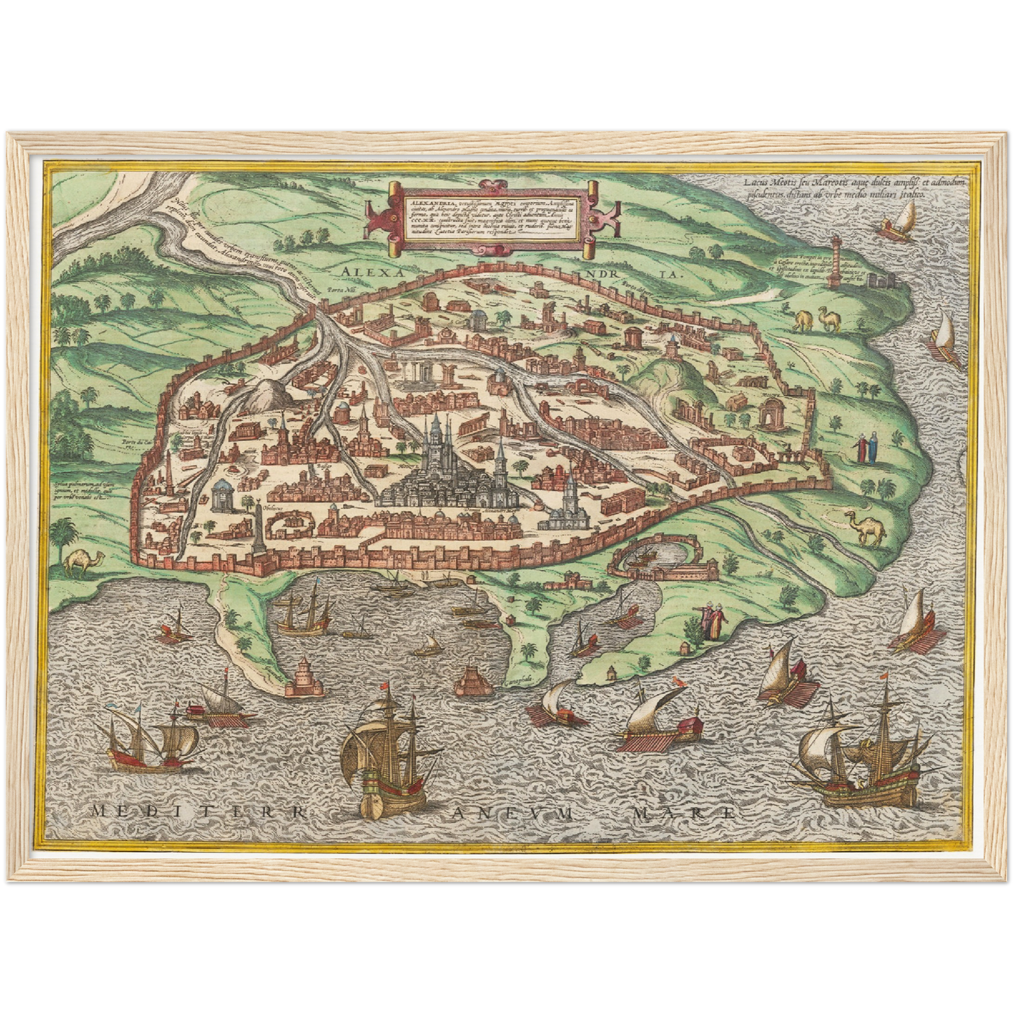 Historical city map  Test product horizontal 3 sizes