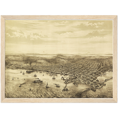 Historical city map  Test product horizontal 3 sizes