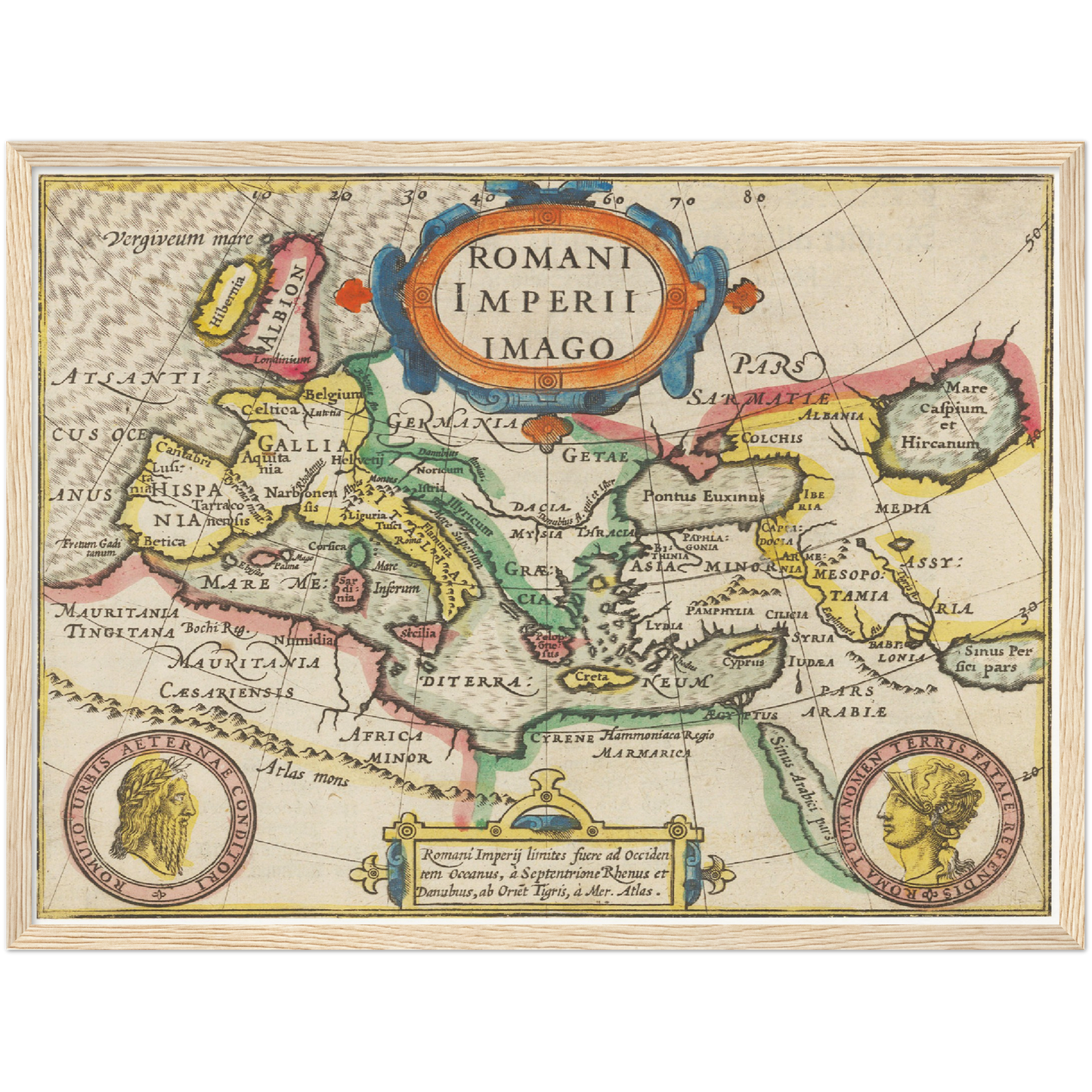Historische Landkarte Römisches Reich um 1609