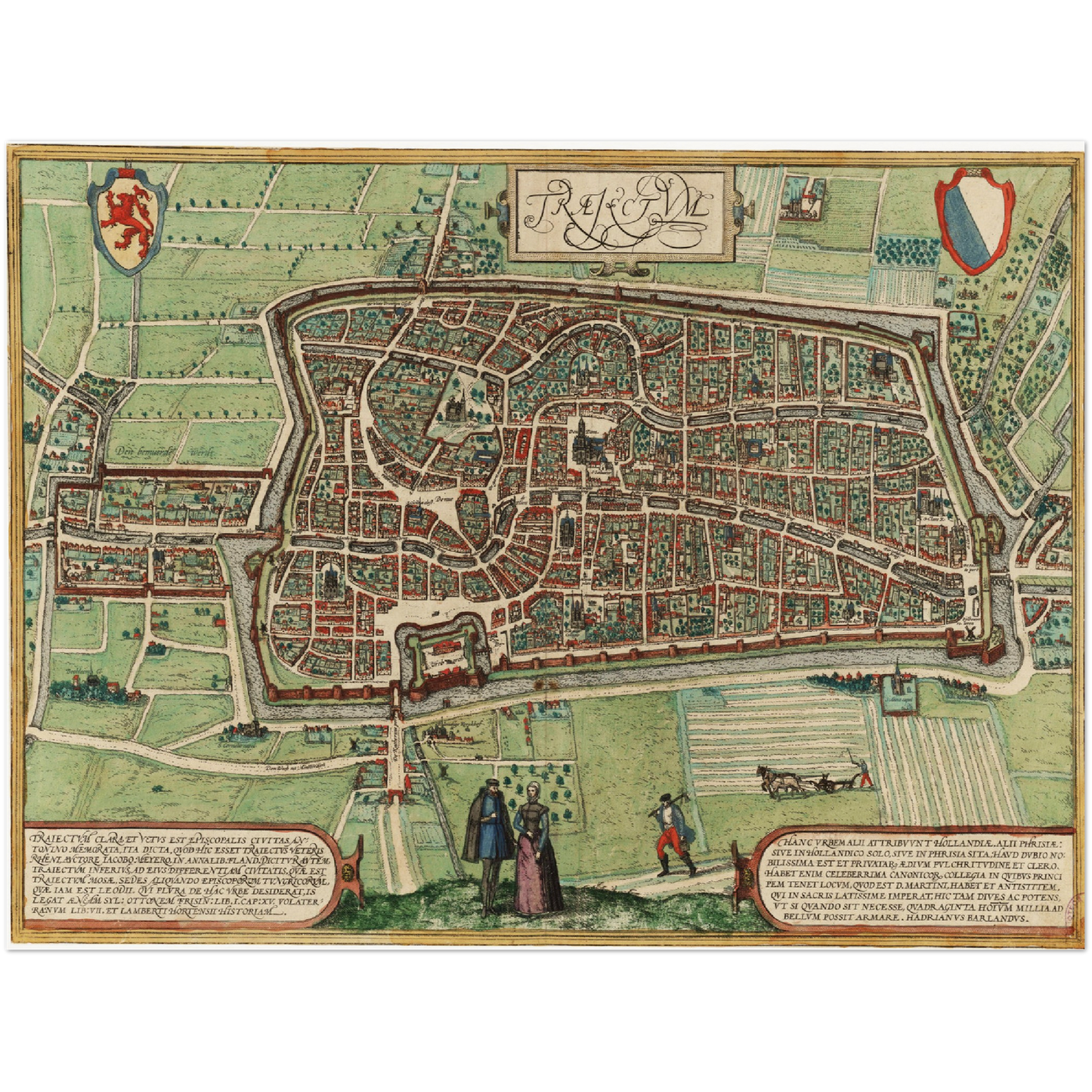 Historical city map  Test product horizontal 3 sizes