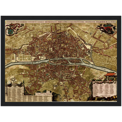 Historical city map  Test product horizontal 3 sizes