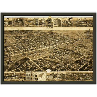 Historical city map  Test product horizontal 3 sizes