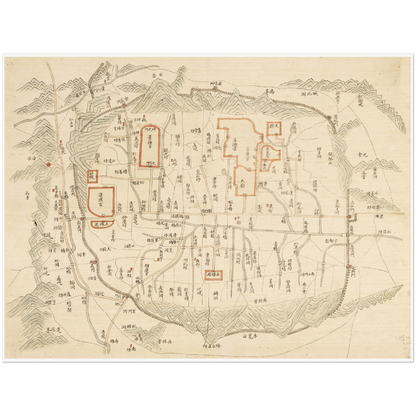 Historical city map  Test product horizontal 3 sizes