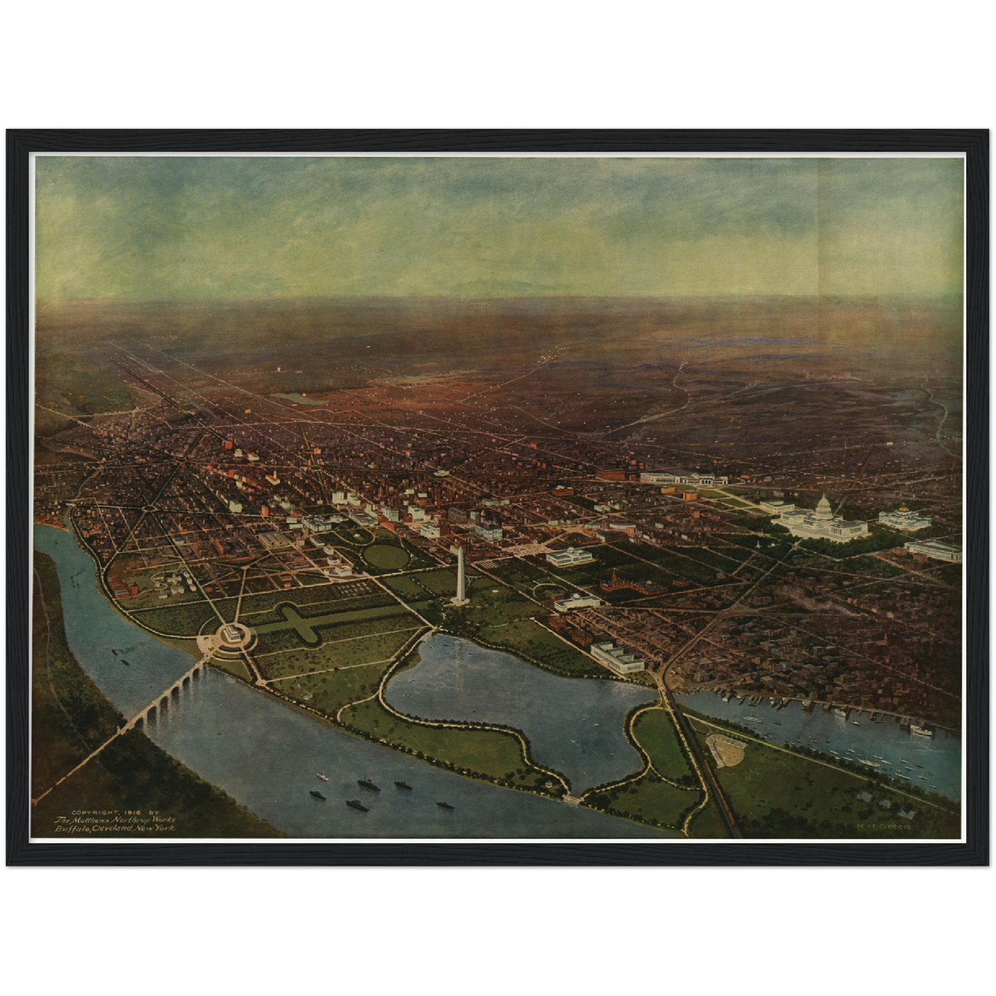 Historical city map  Test product horizontal 3 sizes