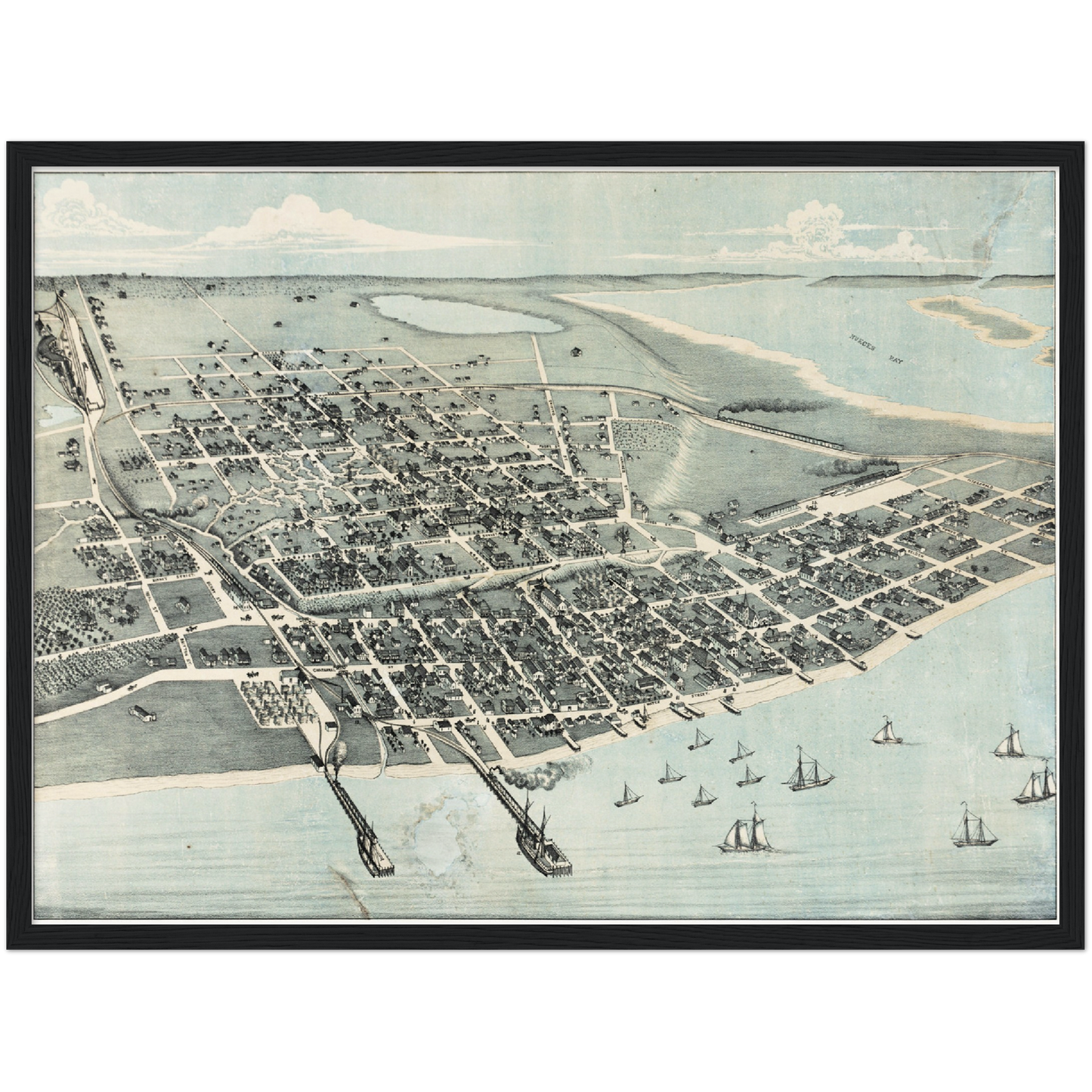 Historical city map  Test product horizontal 3 sizes