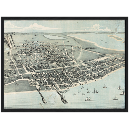 Historical city map  Test product horizontal 3 sizes
