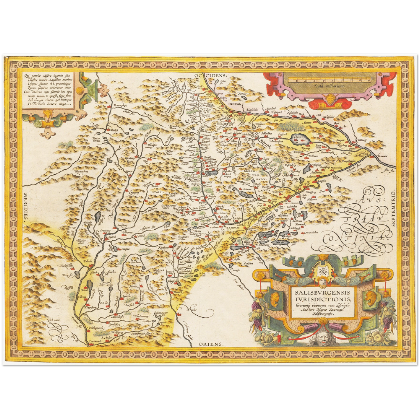 Historical city map  Test product horizontal 3 sizes