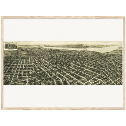 Historical city map  Test product horizontal 3 sizes