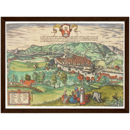 Historical city map  Test product horizontal 3 sizes