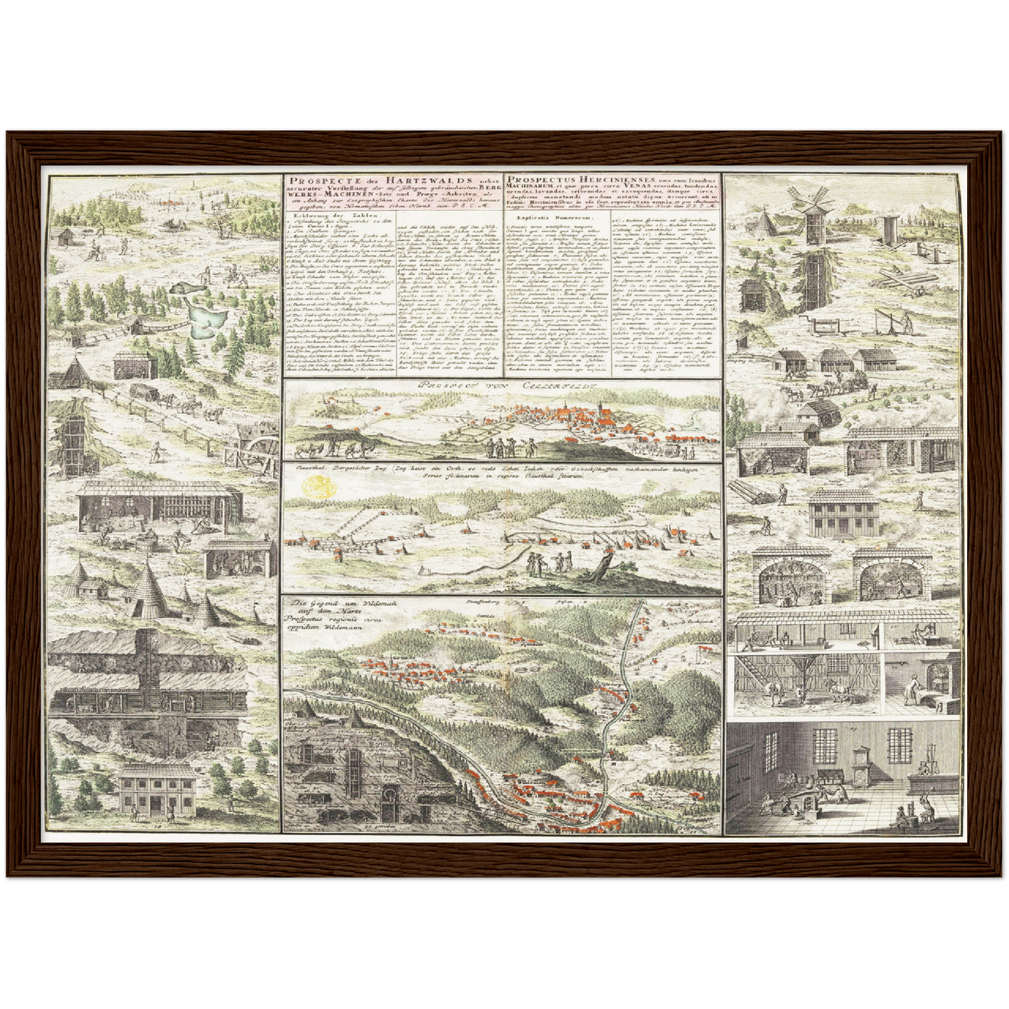 Historical city map  Test product horizontal 3 sizes