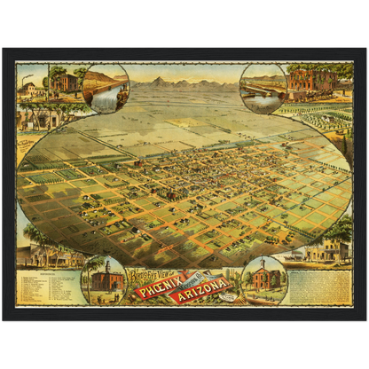 Historical city map  Test product horizontal 3 sizes