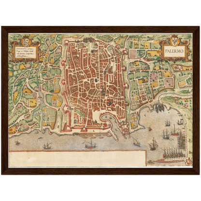 Historischer Stadtplan Palermo um 1592