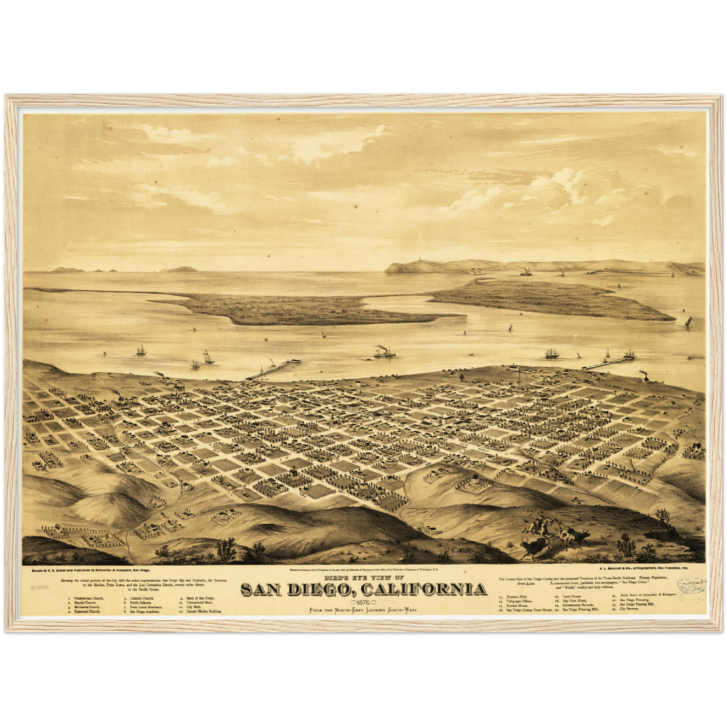 Historical city map  Test product horizontal 3 sizes