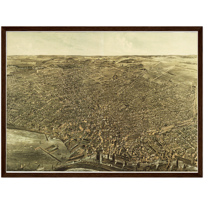 Historische Stadtansicht Buffalo um 1880