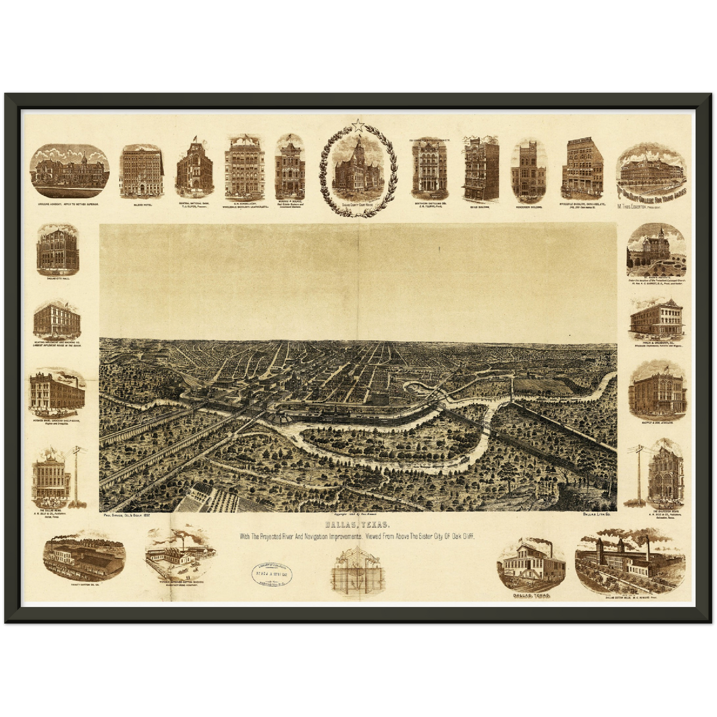 Historical city map  Test product horizontal 3 sizes