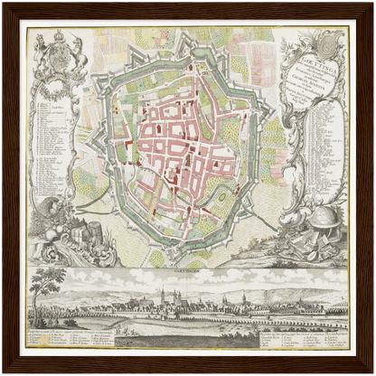 Historical city map  Test product horizontal 3 sizes