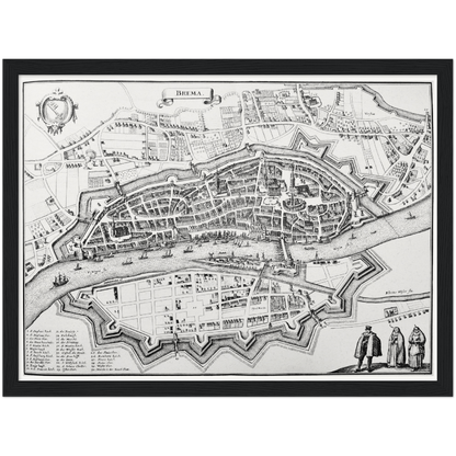 Historical city map  Test product horizontal 3 sizes