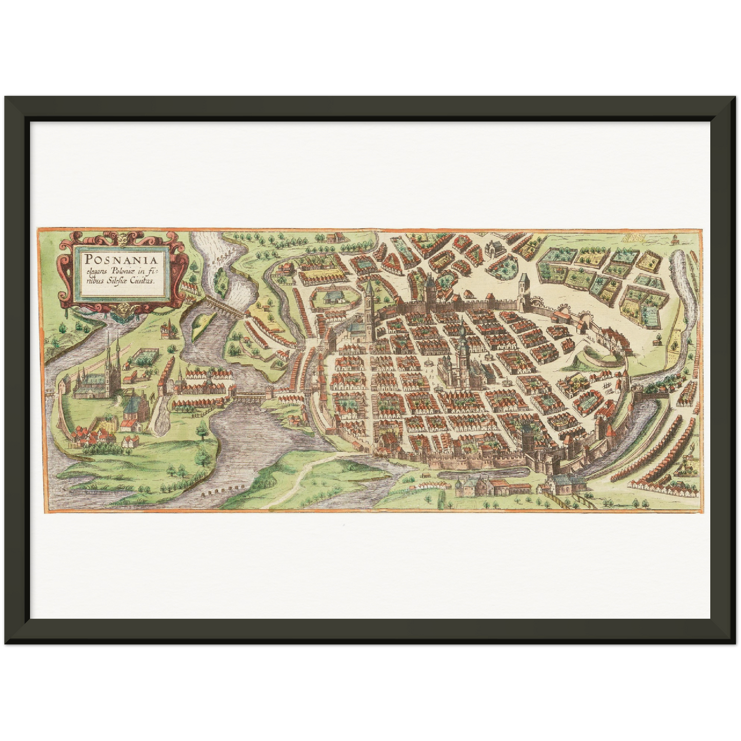 Historical city map  Test product horizontal 3 sizes