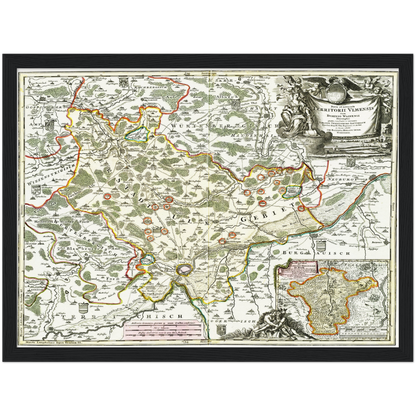 Historical city map  Test product horizontal 3 sizes