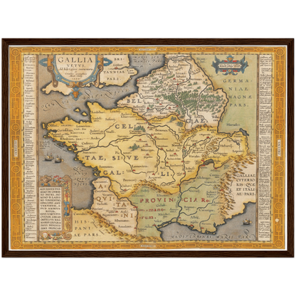 Historische Landkarte Historisches Gallien um 1609