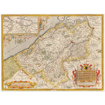 Historical city map  Test product horizontal 3 sizes