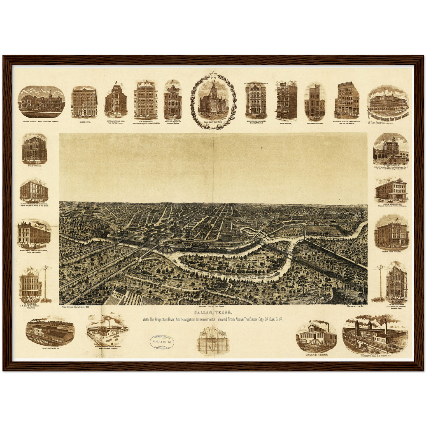 Historical city map  Test product horizontal 3 sizes