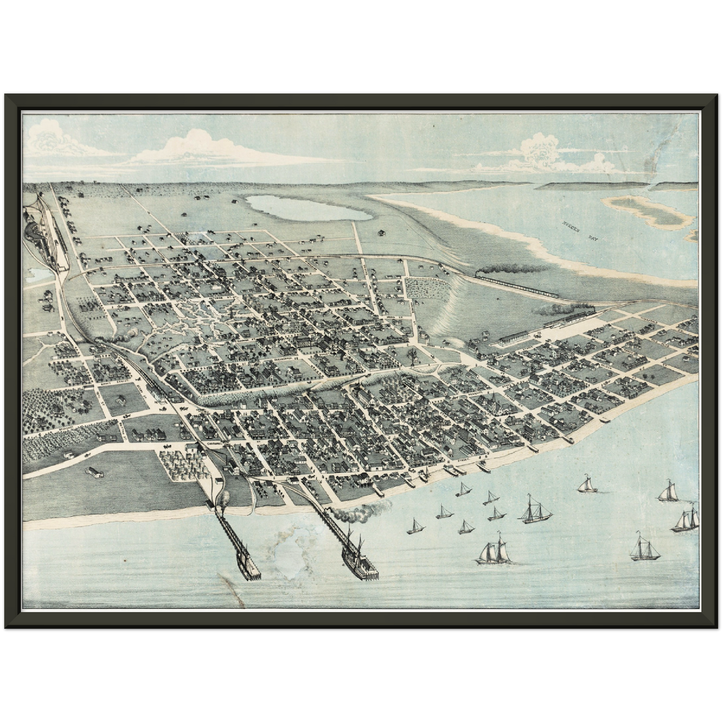 Historical city map  Test product horizontal 3 sizes