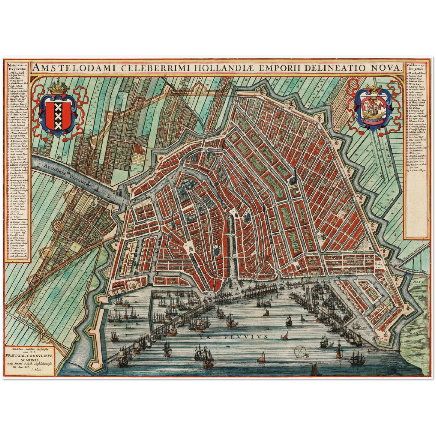 Historischer Stadtplan Amsterdam um 1649