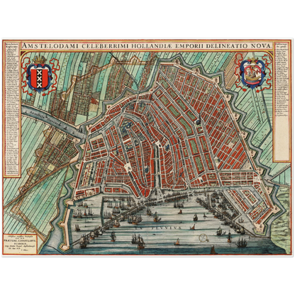 Historischer Stadtplan Amsterdam um 1649