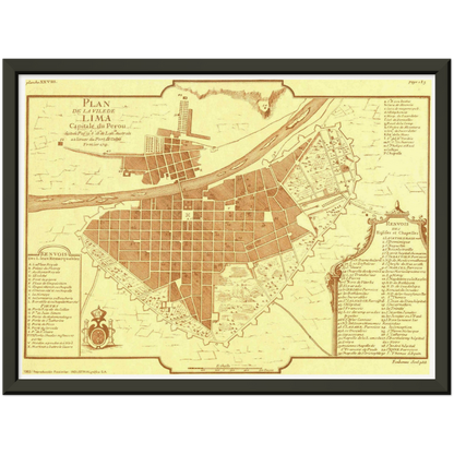 Historical city map  Test product horizontal 3 sizes