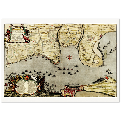 Historischer Stadtplan Cadiz um 1700