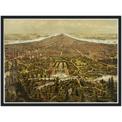 Historical city map  Test product horizontal 3 sizes