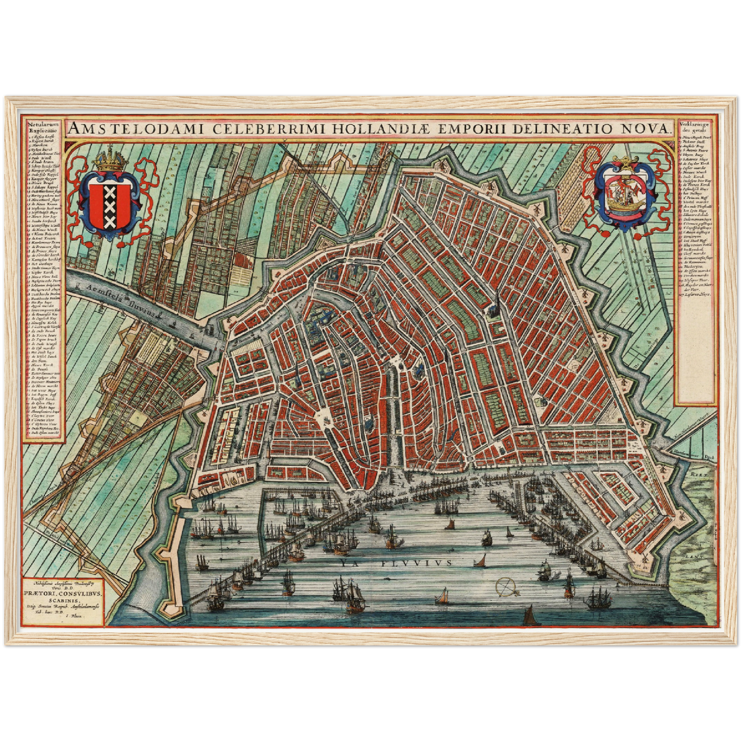 Historischer Stadtplan Amsterdam um 1649