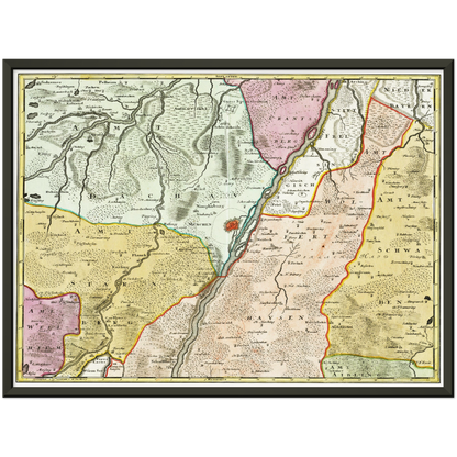 Historical city map  Test product horizontal 3 sizes