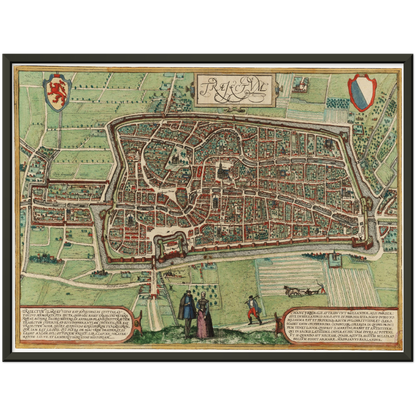 Historical city map  Test product horizontal 3 sizes