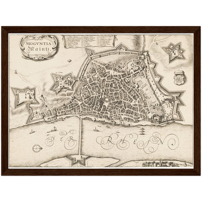 Historischer Stadtplan Mainz um 1670