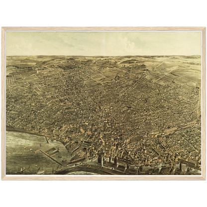 Historische Stadtansicht Buffalo um 1880