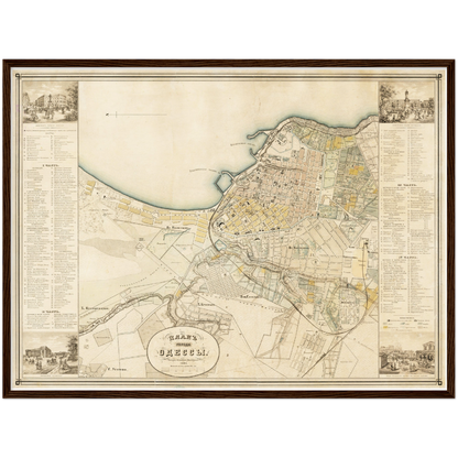 Historischer Stadtplan Odessa um 1864