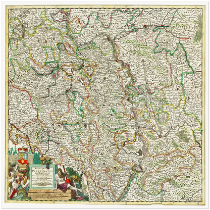 Historical city map  Test product horizontal 3 sizes