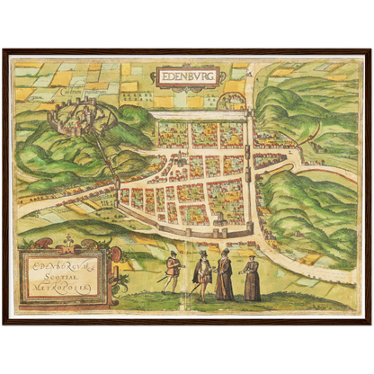 Historischer Stadtansicht Edinburgh um 1580