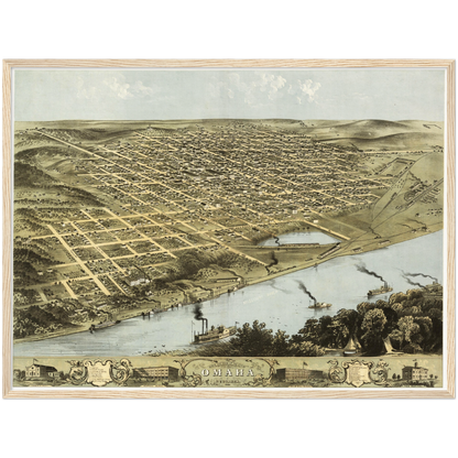 Historical city map  Test product horizontal 3 sizes