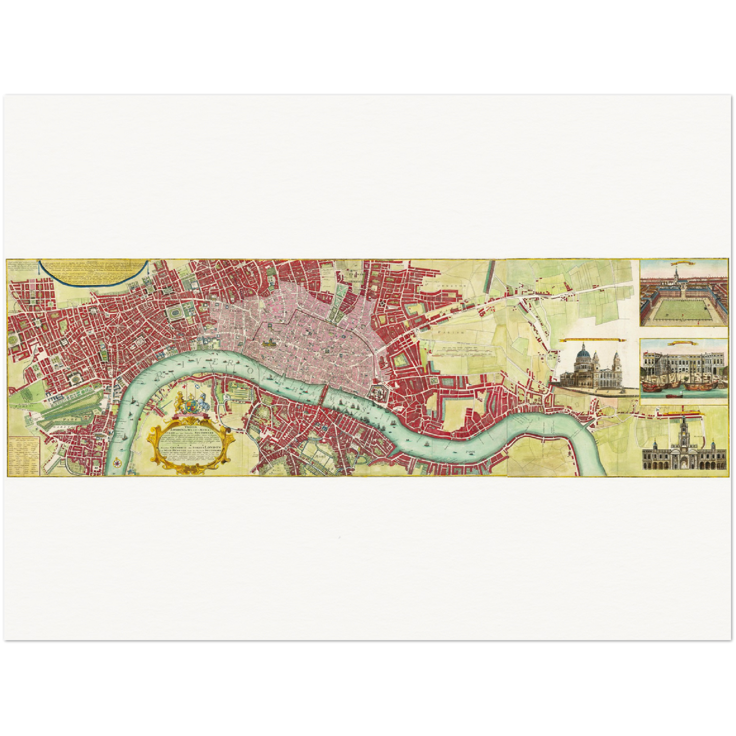 Historical city map  Test product horizontal 3 sizes