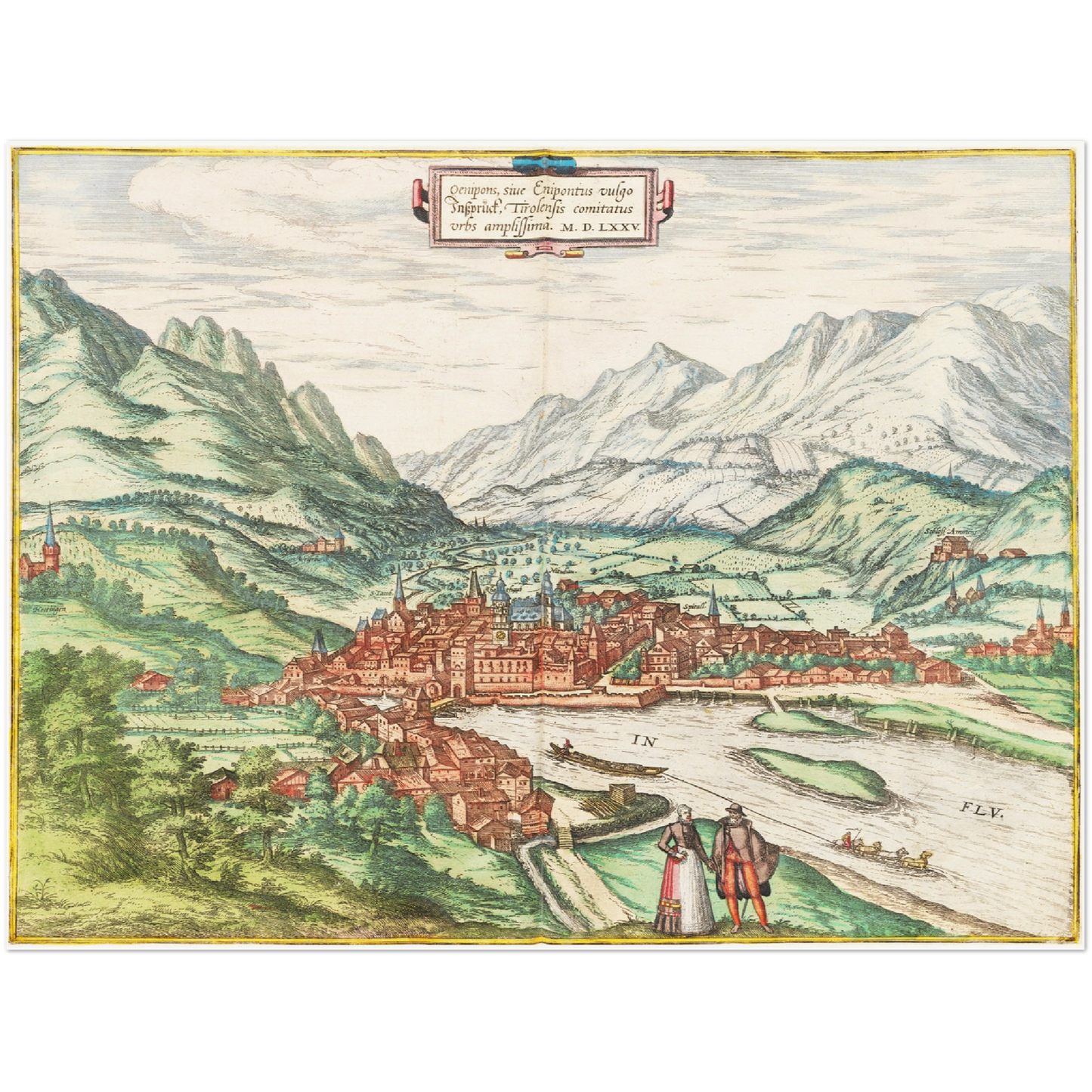 Historical city map  Test product horizontal 3 sizes